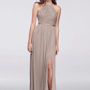 David’s Bridal Open-Back Lace Dress (F19608)